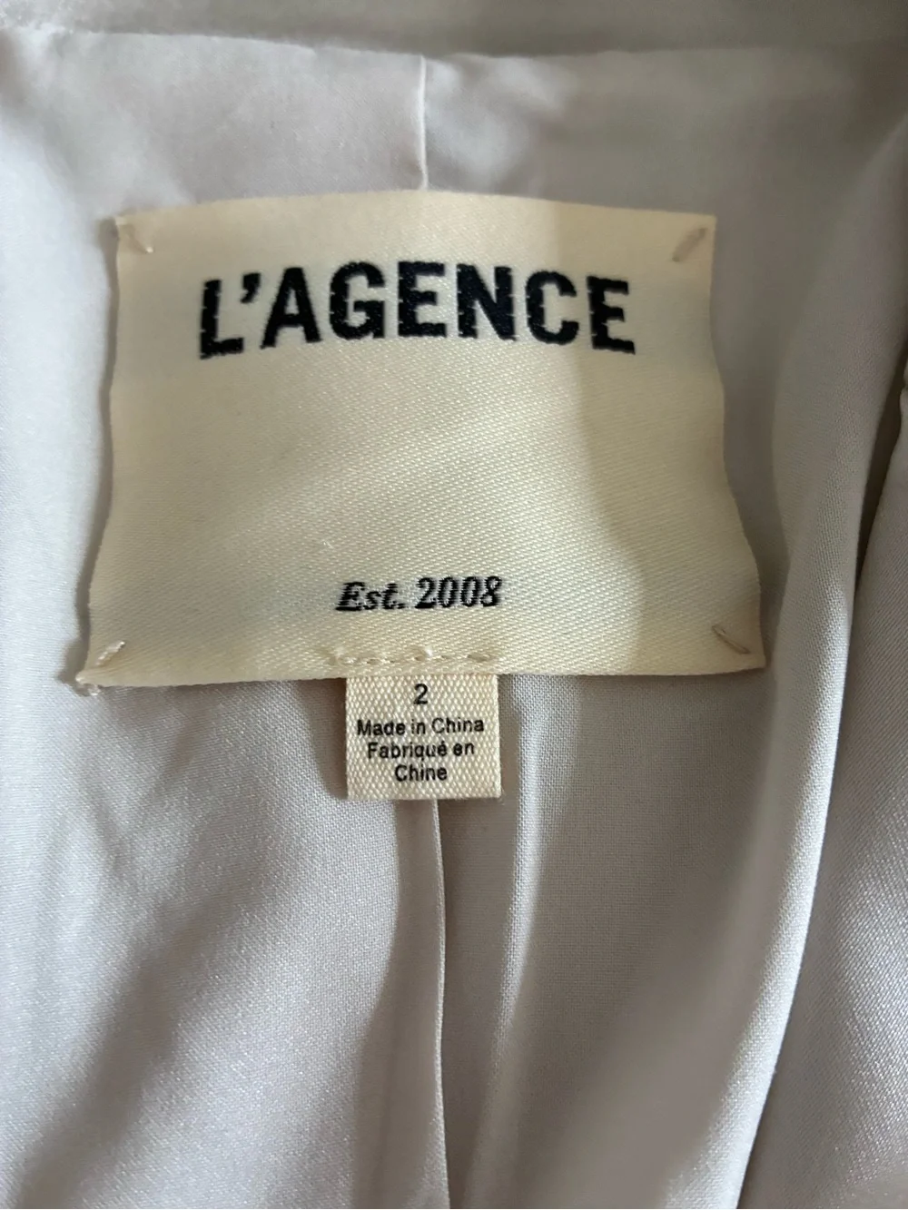 L’AGENCE Blazer Champagne Shiny NWOT - Picture 3 of 12